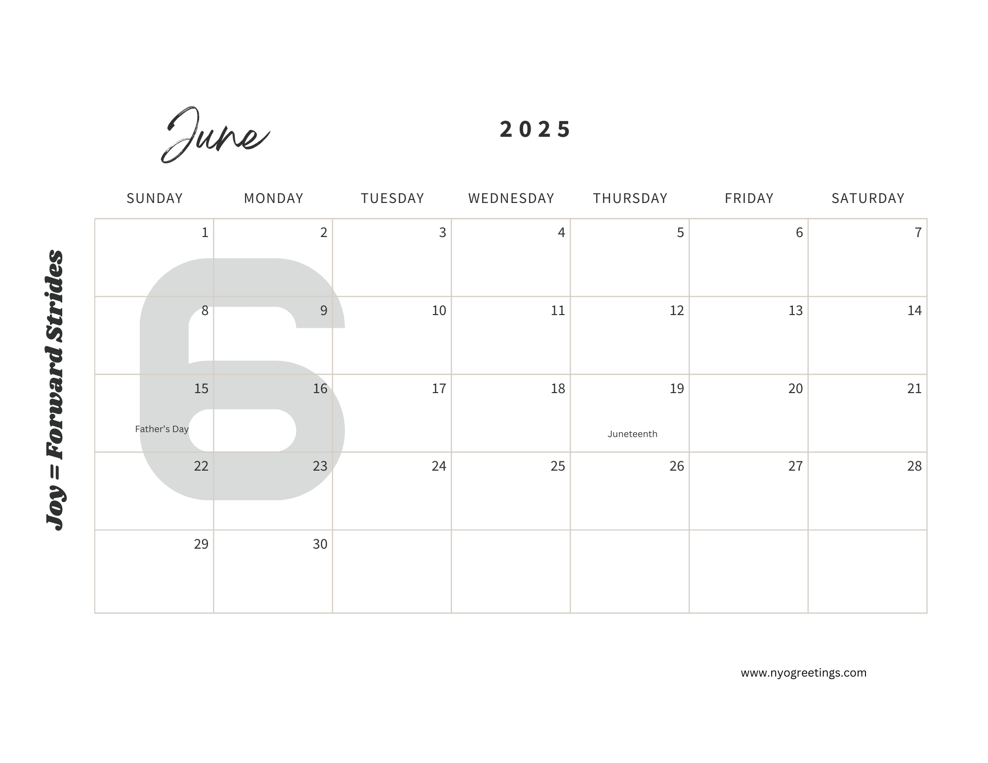 2025 JOY Calendar- SOLD OUT