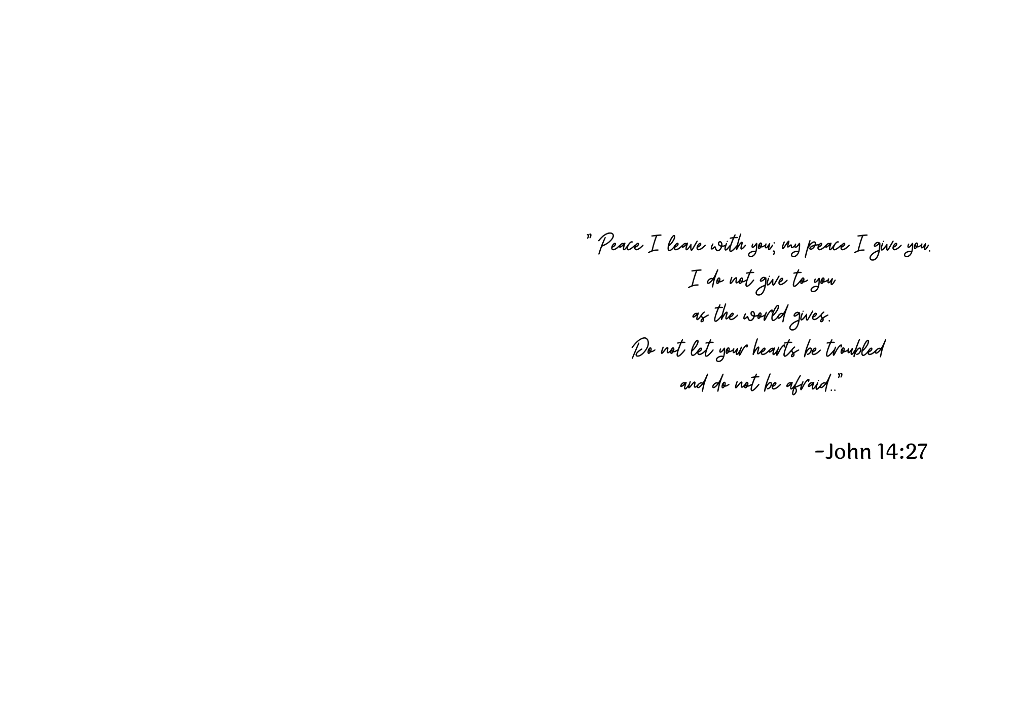 John 14;27