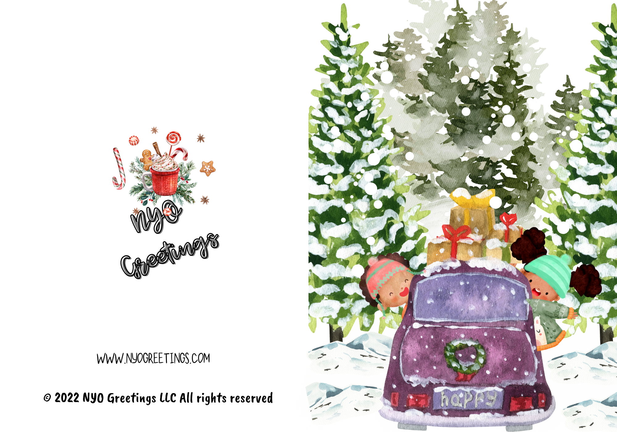 Christmas Watercolor Card Bundle