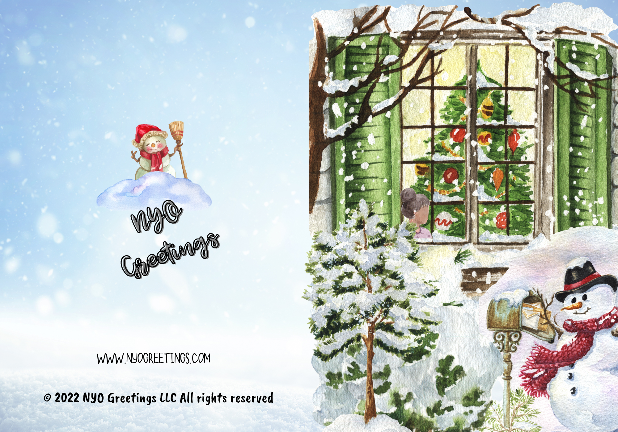 Christmas Watercolor Card Bundle